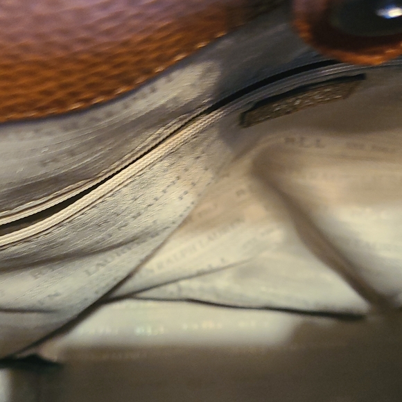 Ralph Lauren Oxford striped leather handbag - Picture 2 of 4